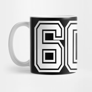 Number 60 for a sports team, group, or community T-Shirt Mug